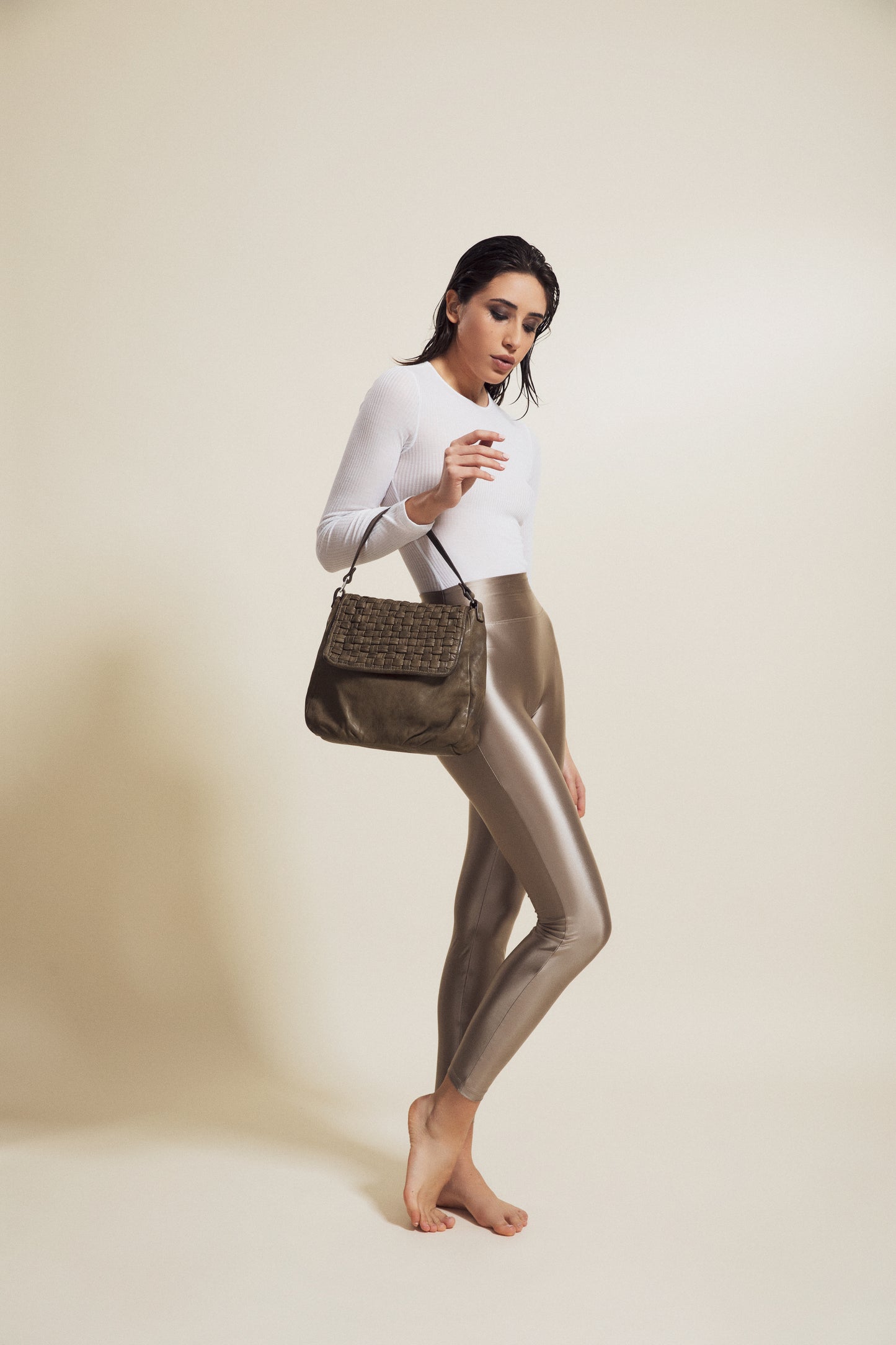 Borsa Rada tube in pelle colore led