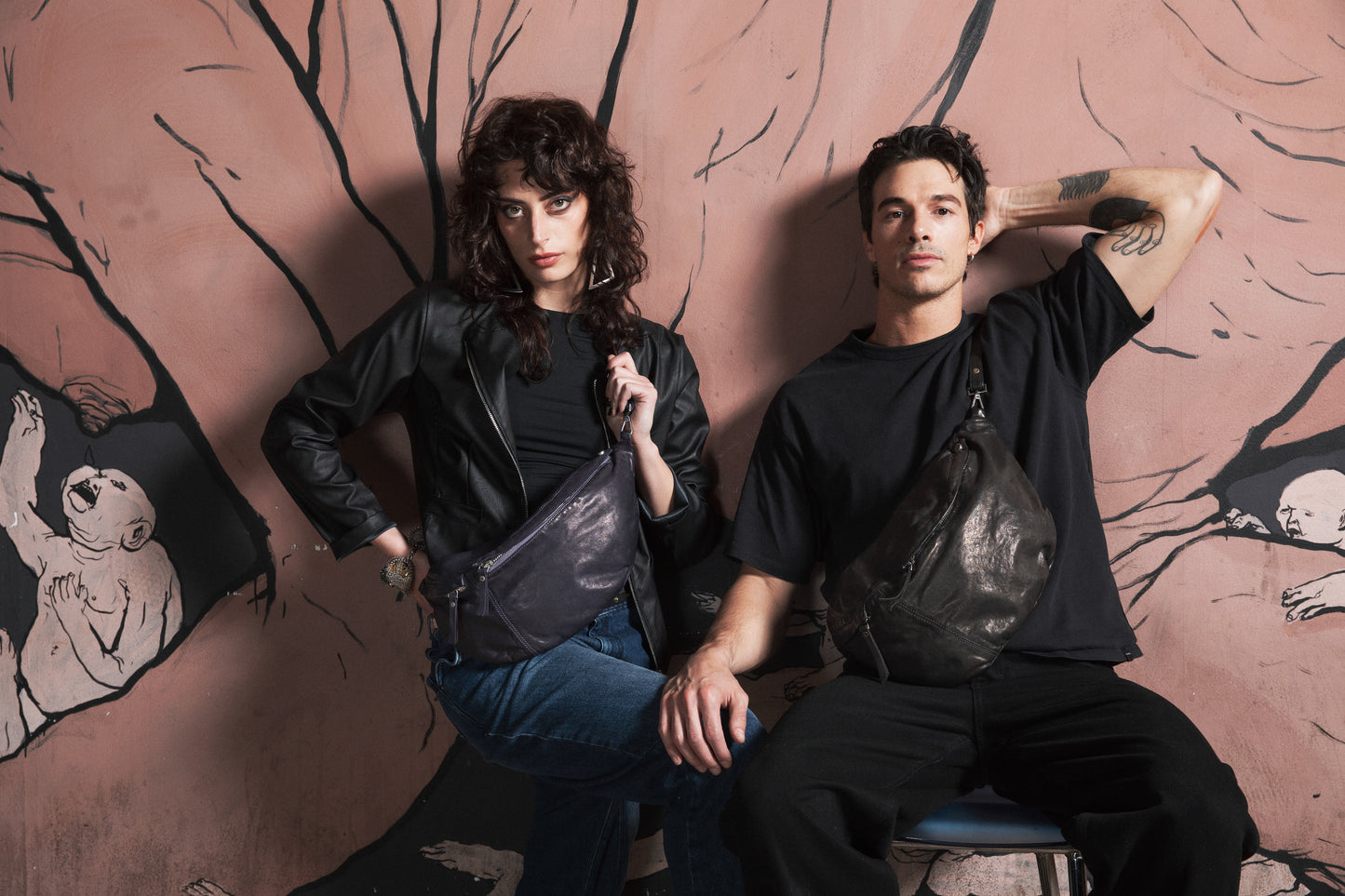 Cross body Dago in pelle colore t.moro