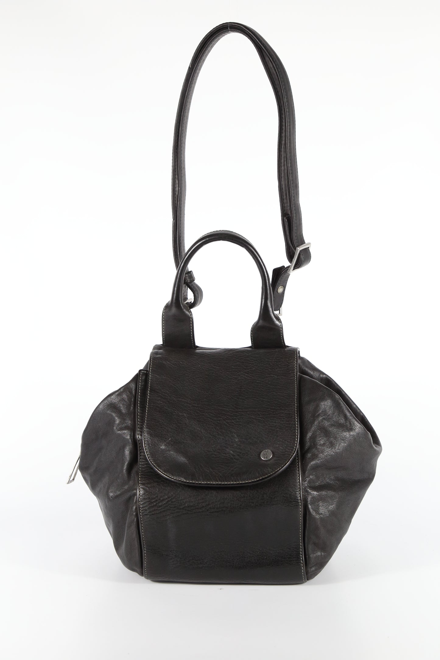 cartella Babila in pelle nera