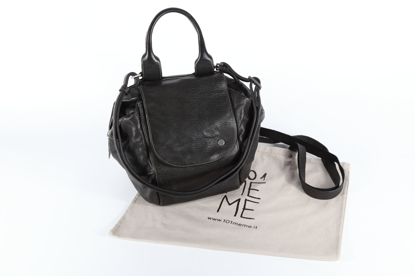 cartella Babila in pelle nera