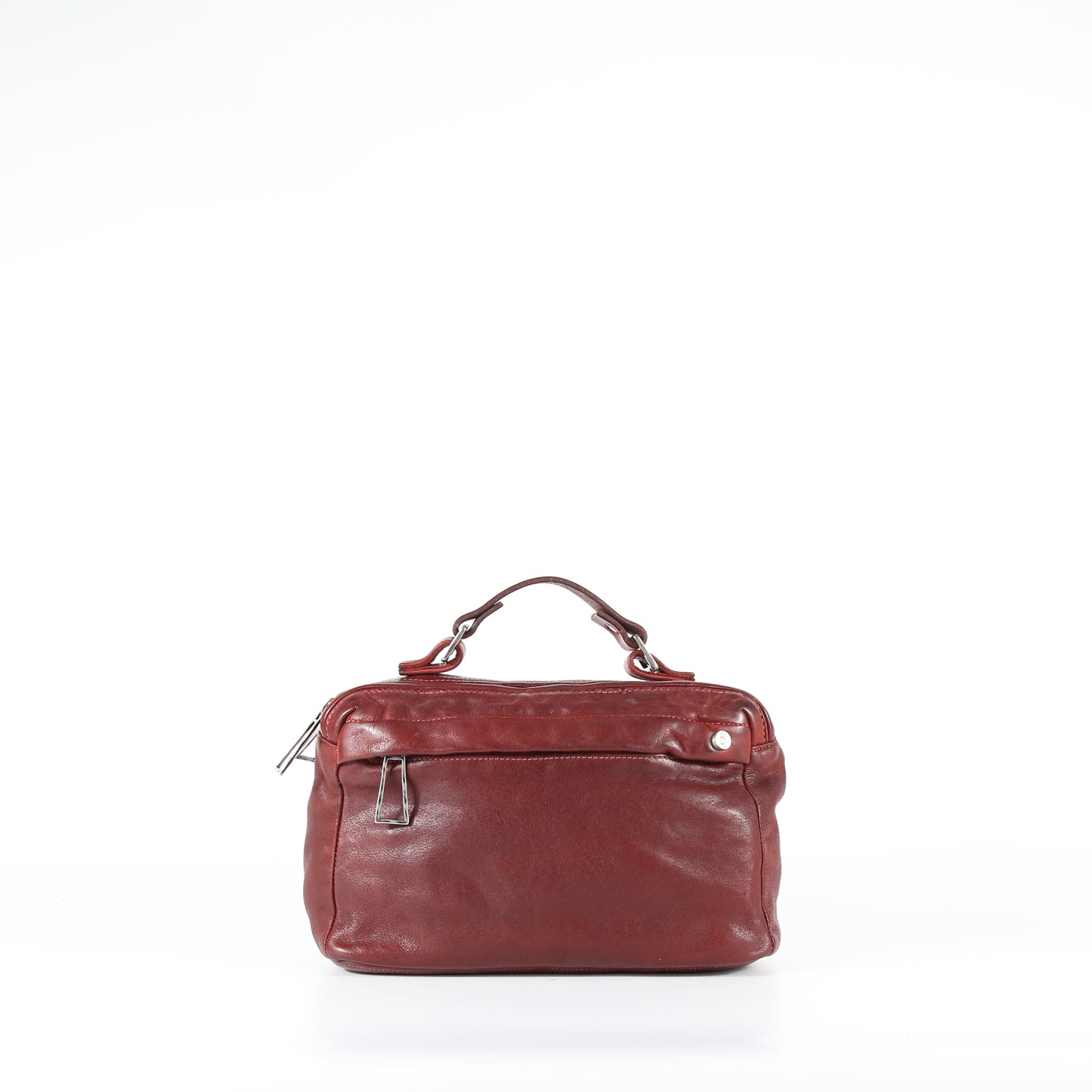 Bauletto Scilla in pelle rosso rubino