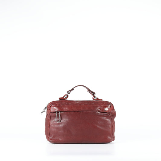 Bauletto Scilla in pelle rosso rubino