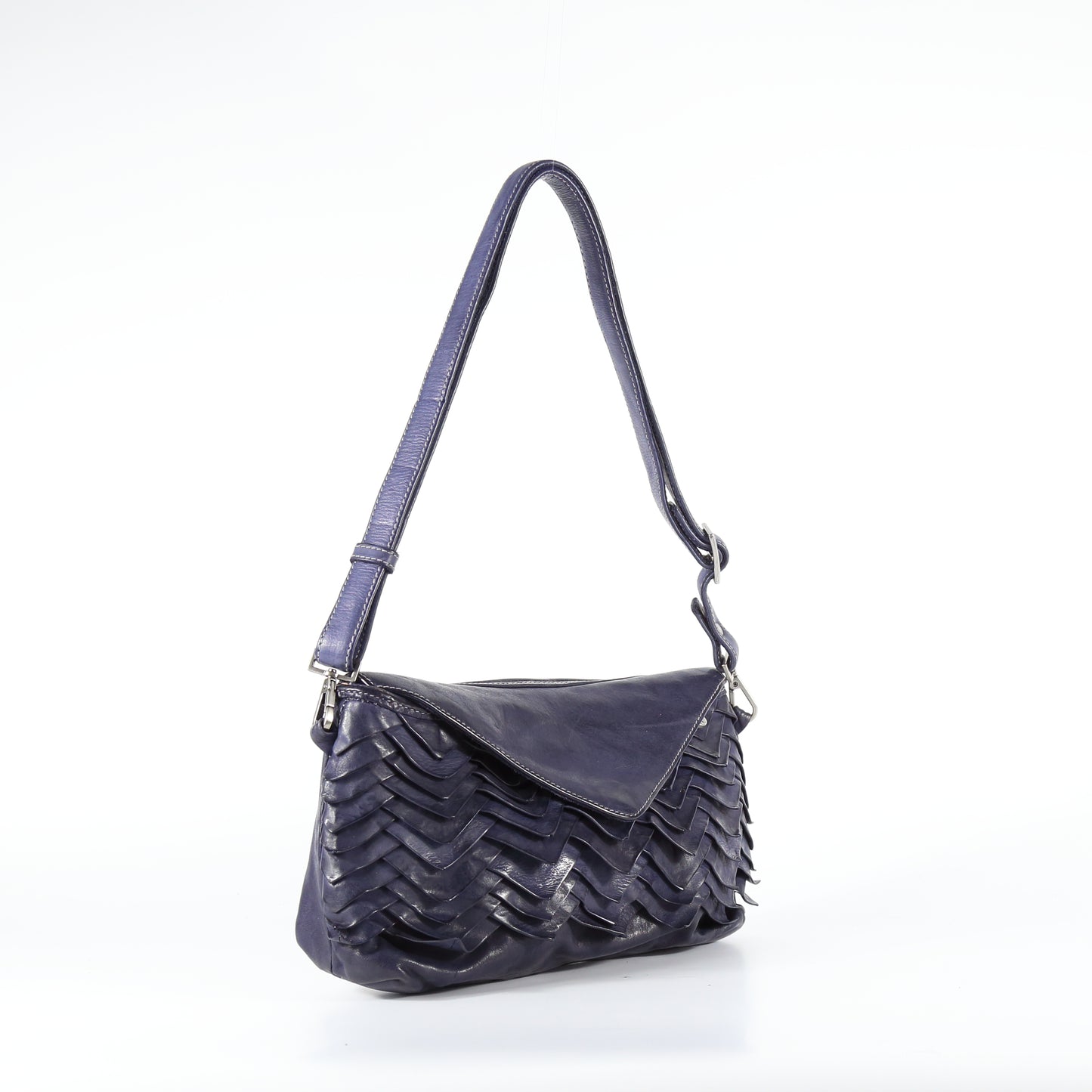 Tracolla Vienne manis in pelle colore violet