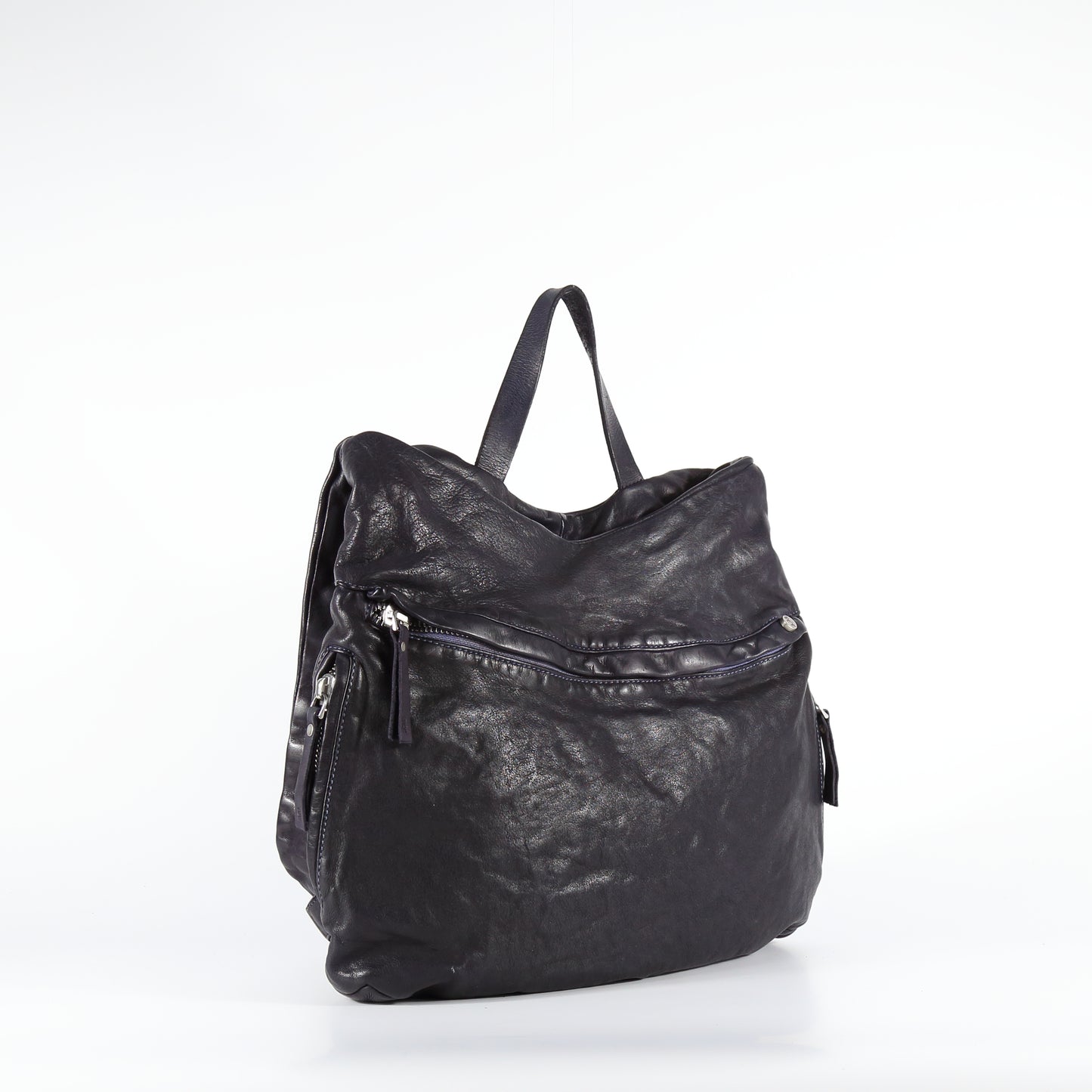 Simone backpack in lapis-colored leather