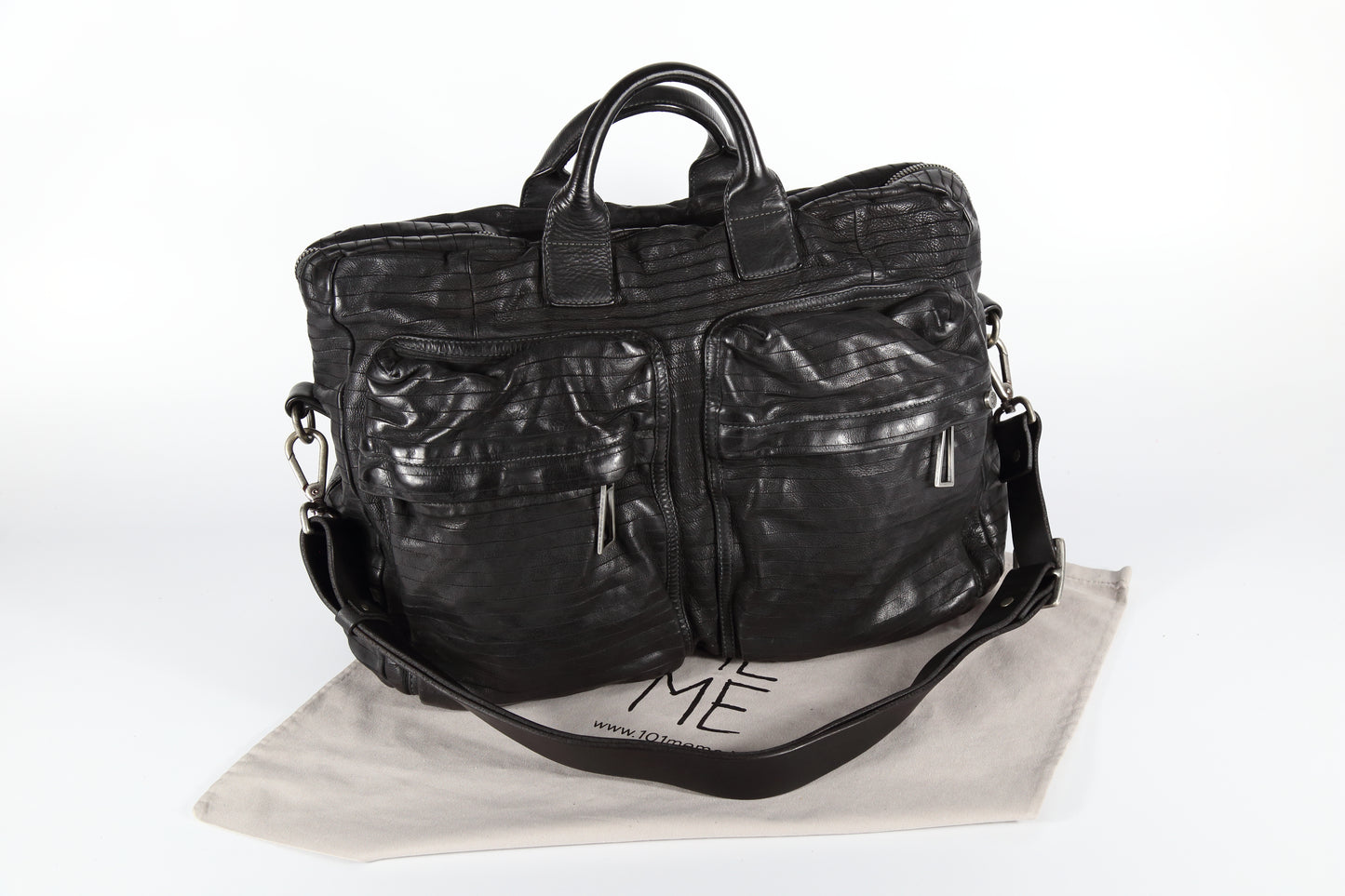 Morfeo Arpa work bag in black leather