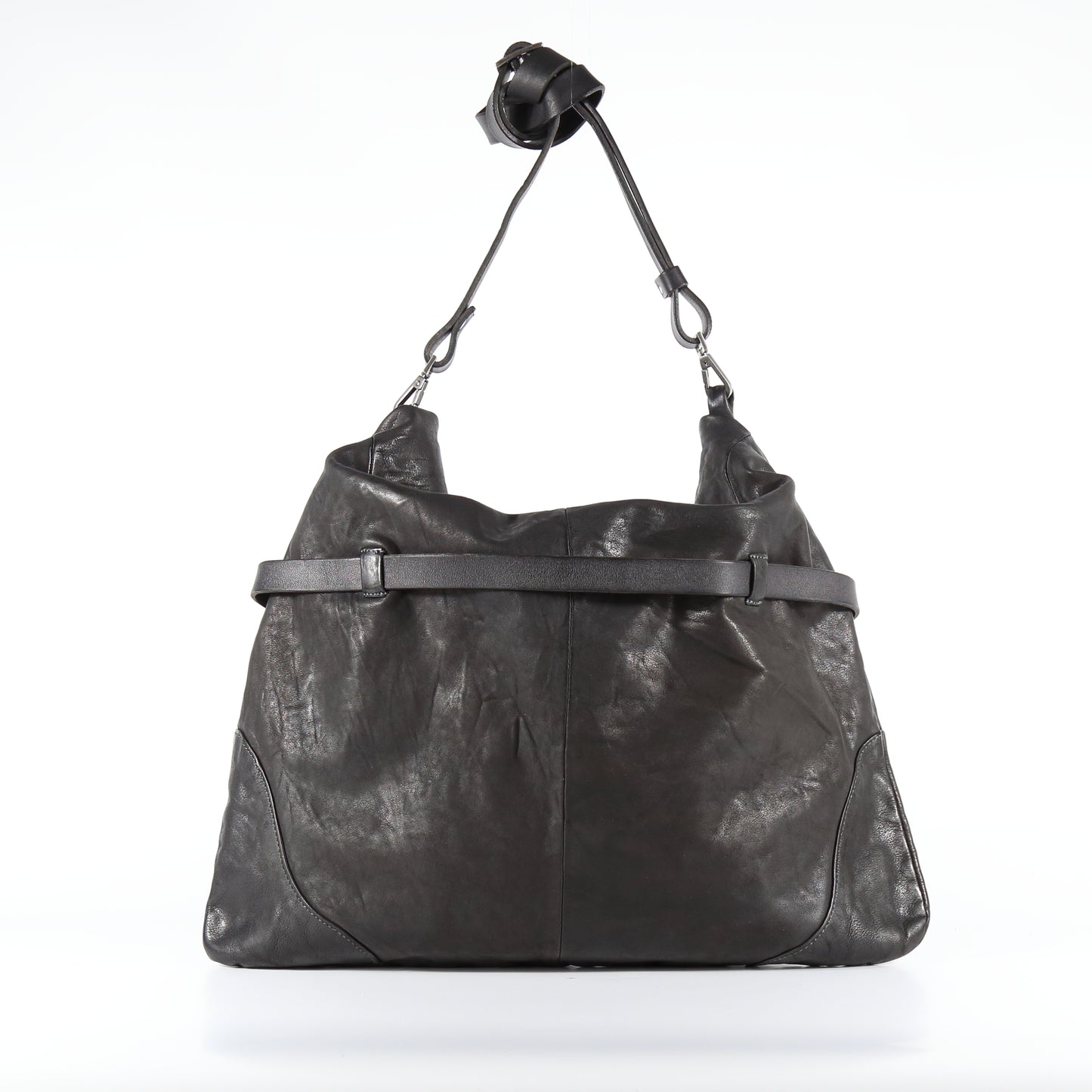Verdiana one-shoulder bag in terracotta-colored leather
