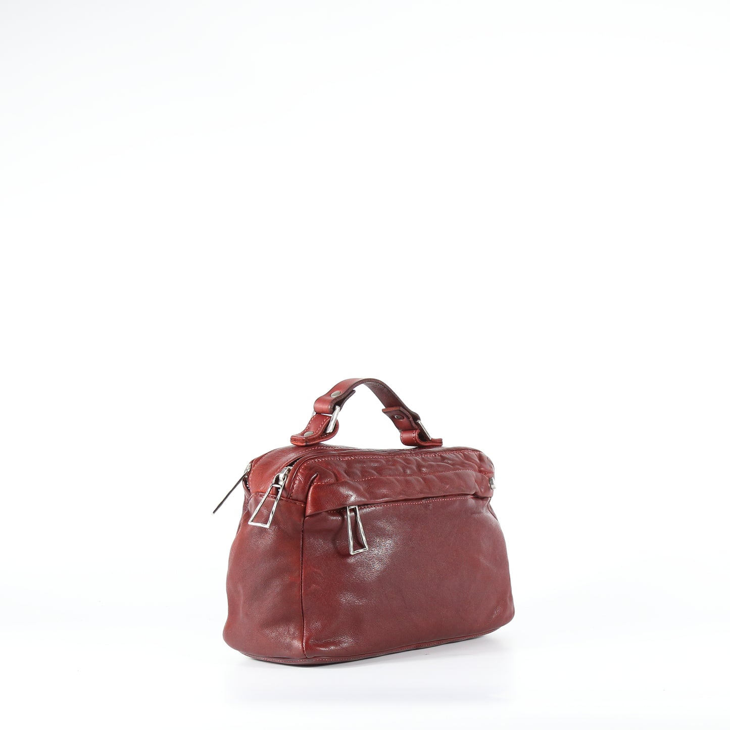 Bauletto Scilla in pelle rosso rubino