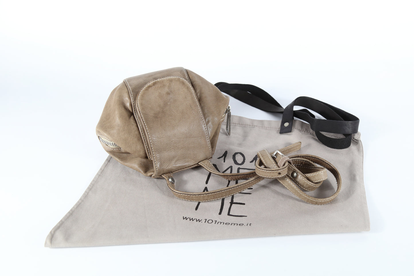 Tracolla Bice in pelle colore sasso