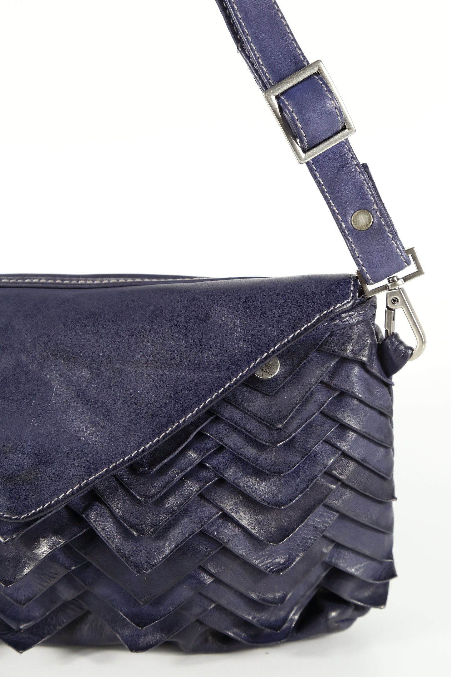 Tracolla Vienne manis in pelle colore violet