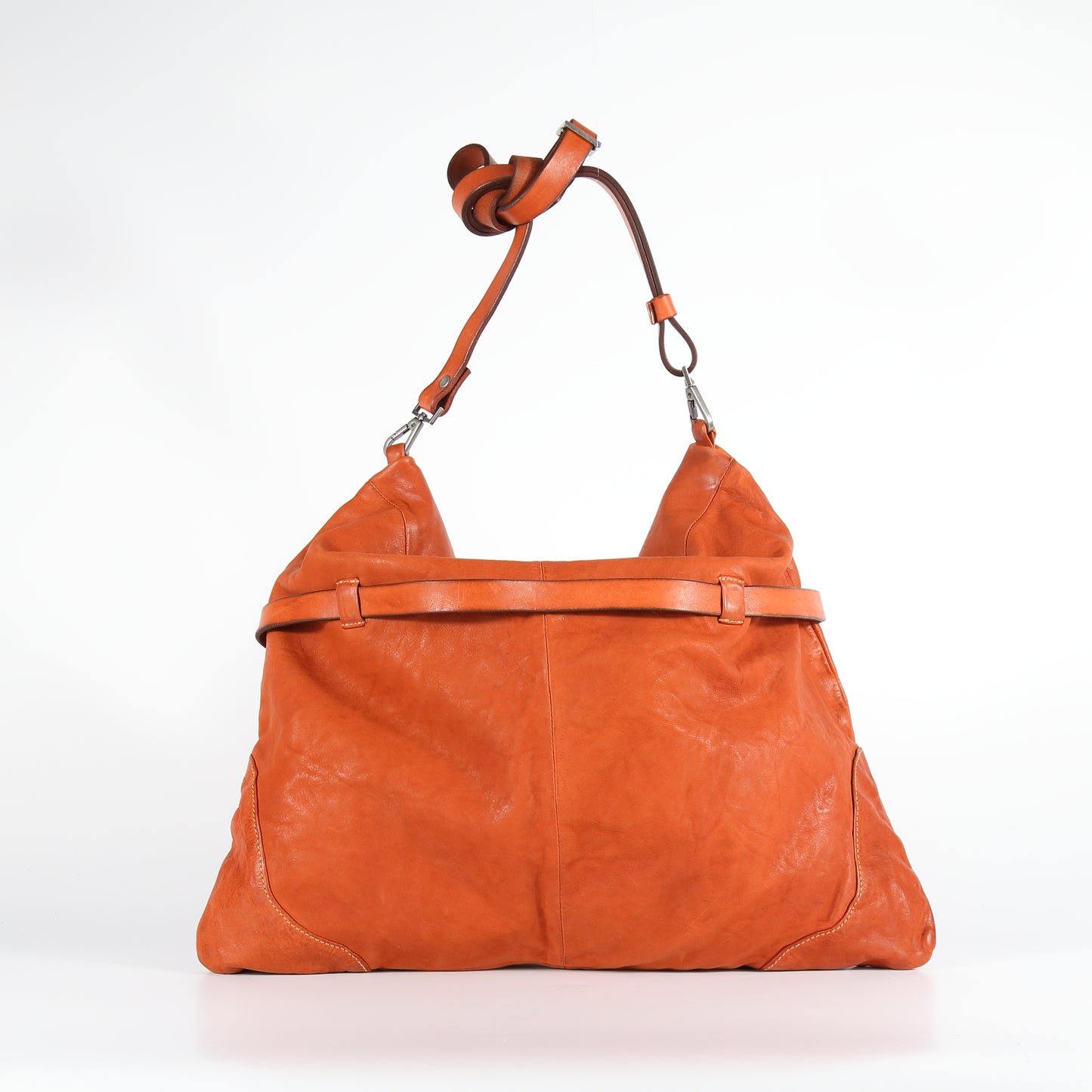 Borsa monospalla Verdiana in pelle colore terracotta