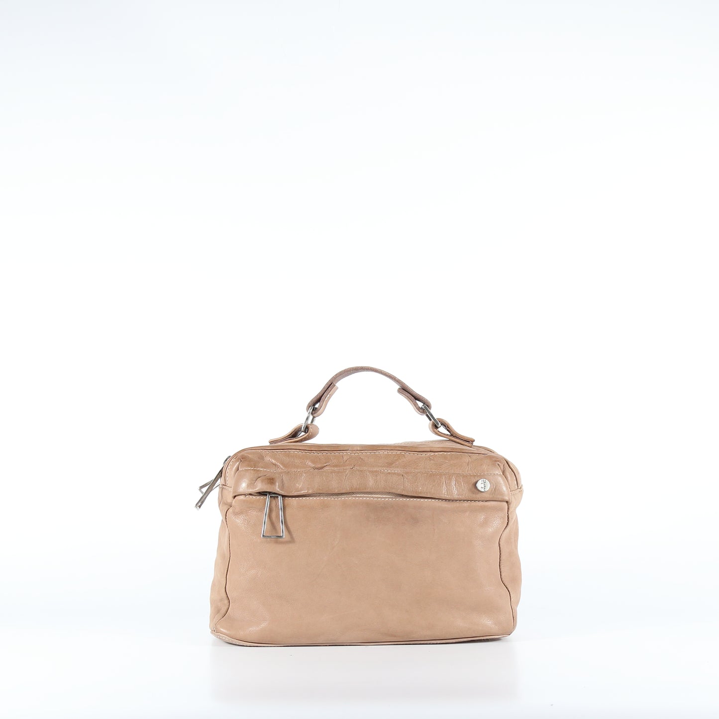 Bauletto Scilla in pelle beige nude