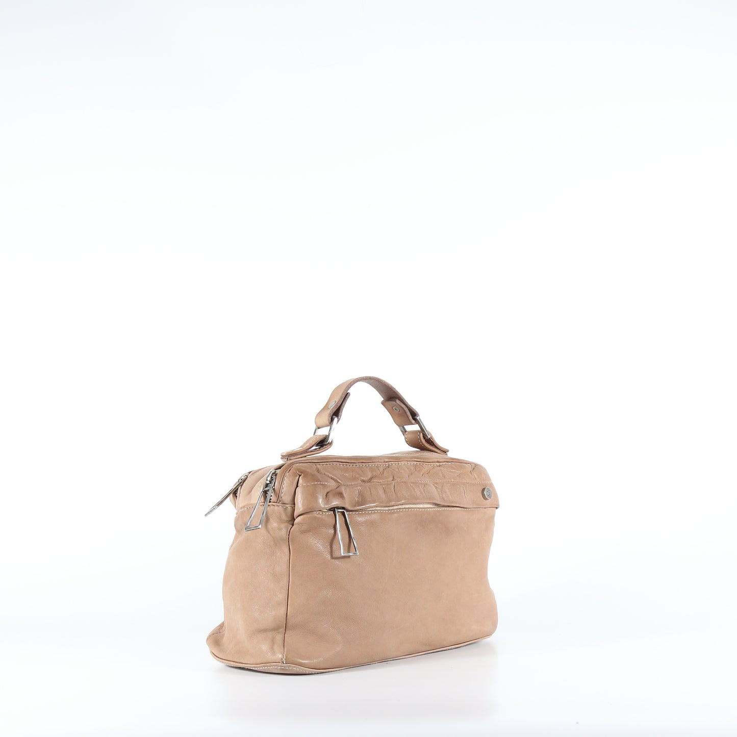 Bauletto Scilla in pelle beige nude