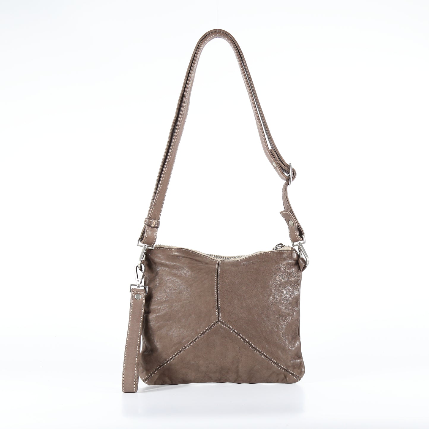 Trilliy small crossbody bag in Sarcelle-colored leather