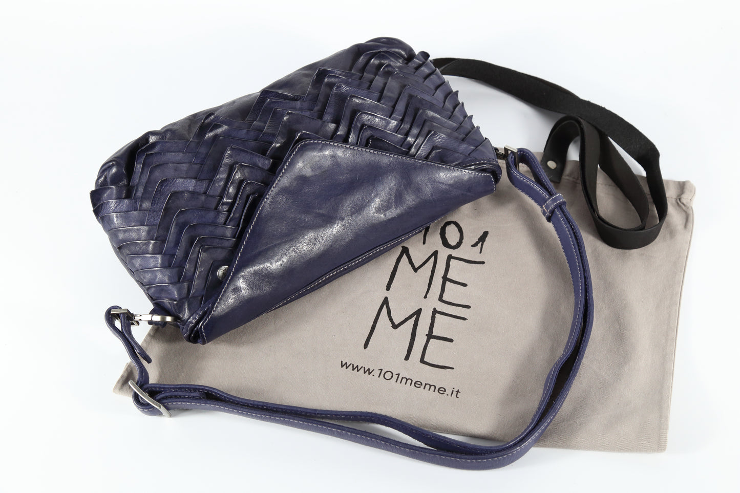 Tracolla Vienne manis in pelle colore violet