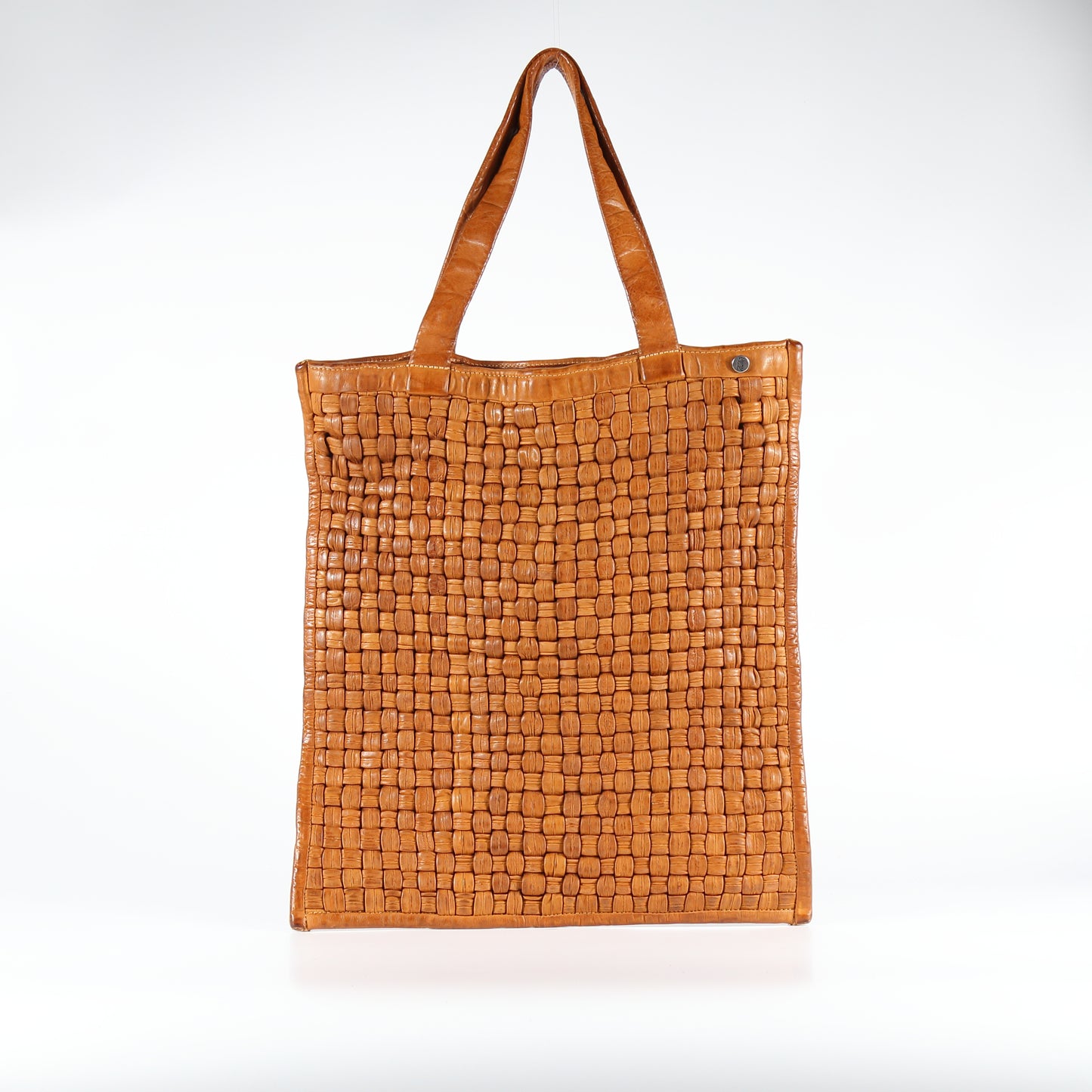 Shopper Nina tube in pelle colore grano
