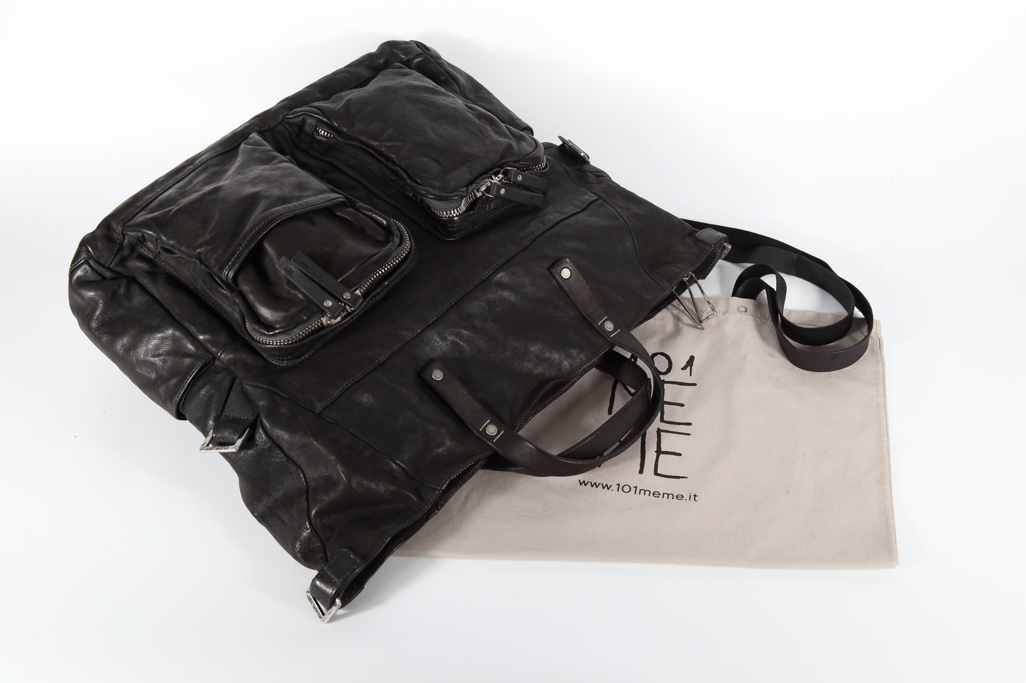 Borsa da lavoro Furio in pelle nera