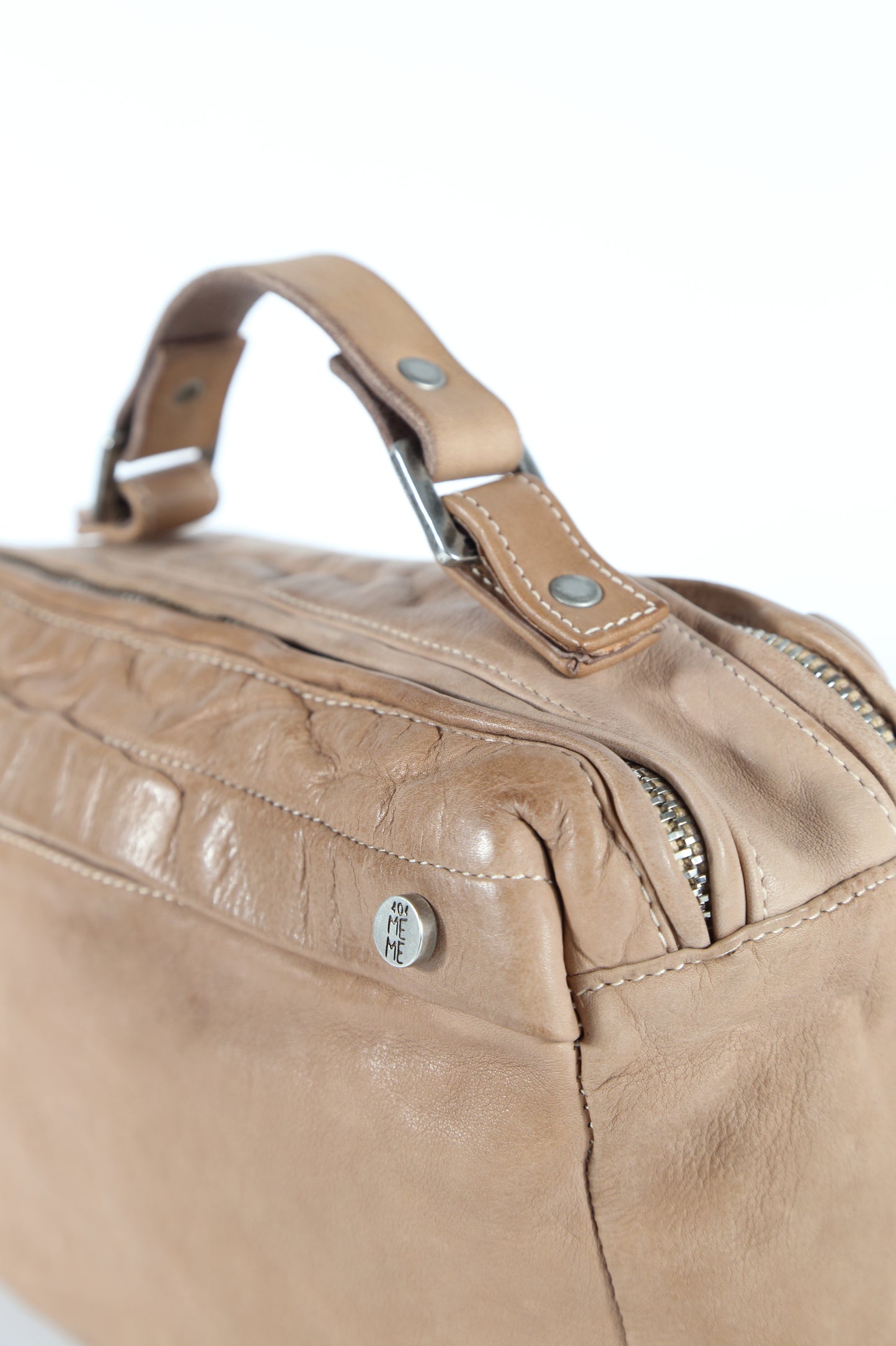 Bauletto Scilla in pelle beige nude