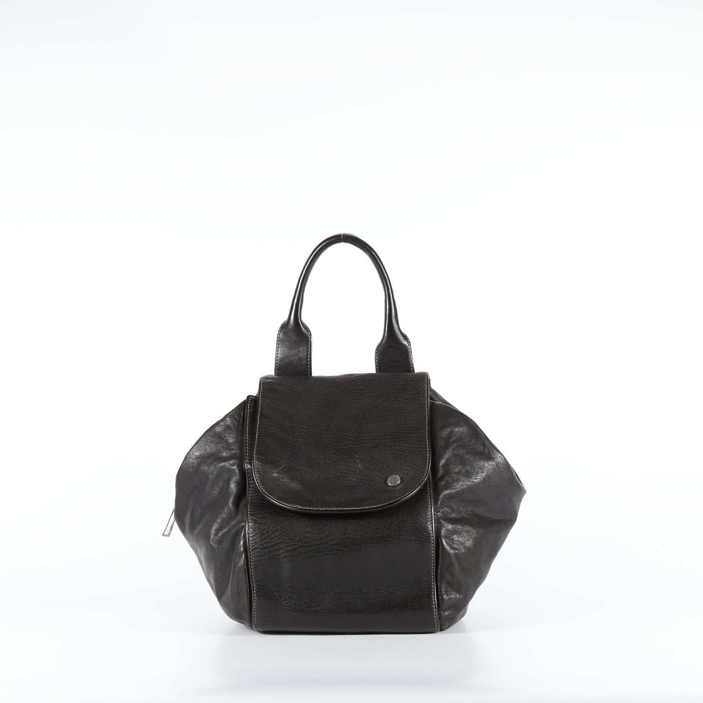 cartella Babila in pelle nera