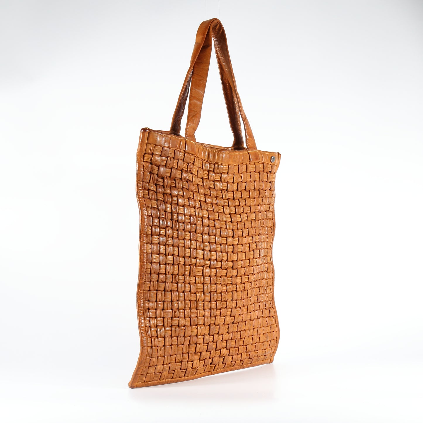 Shopper Nina tube in pelle colore grano