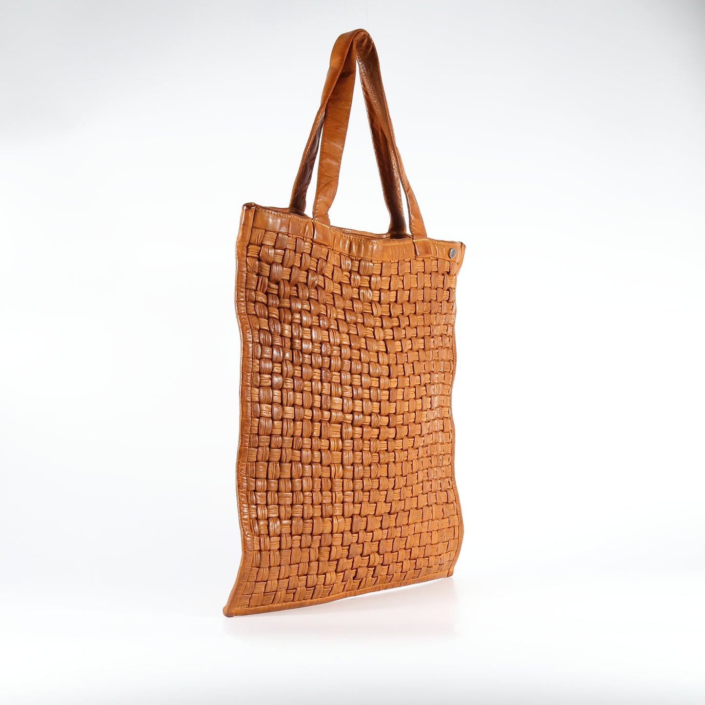 Shopper Nina tube in pelle colore grano