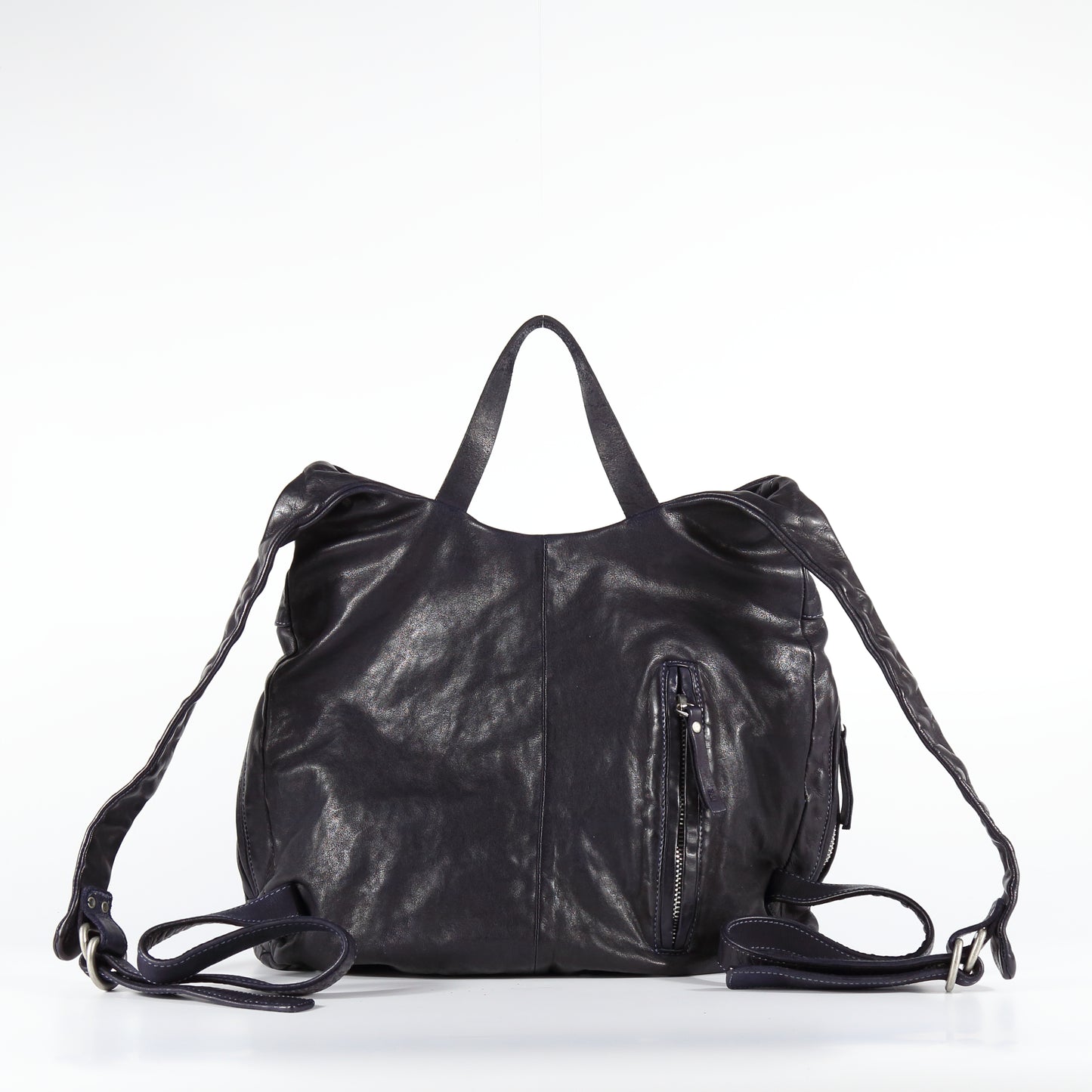 Simone backpack in lapis-colored leather