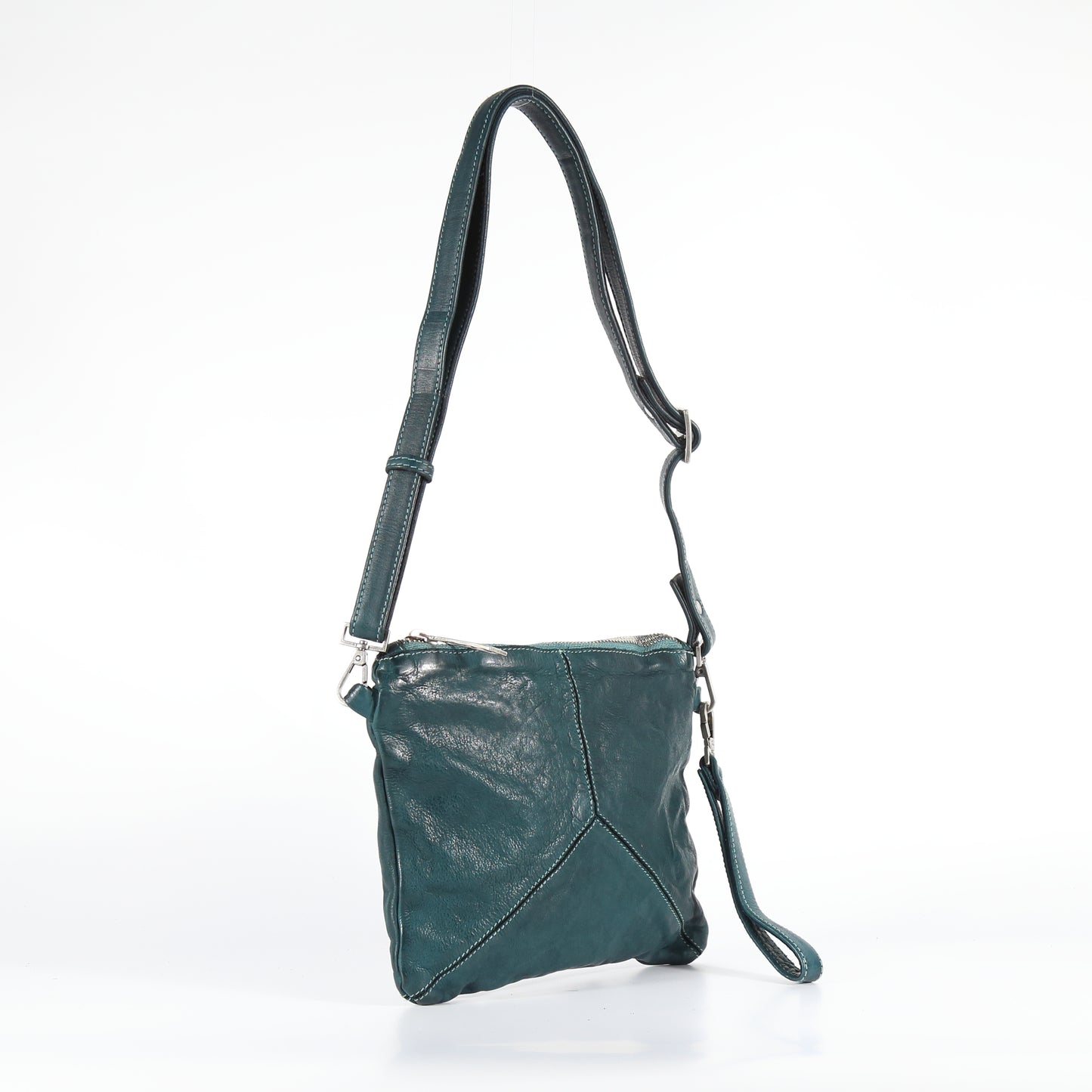 Tracollina Trilliy in pelle colore sarcelle