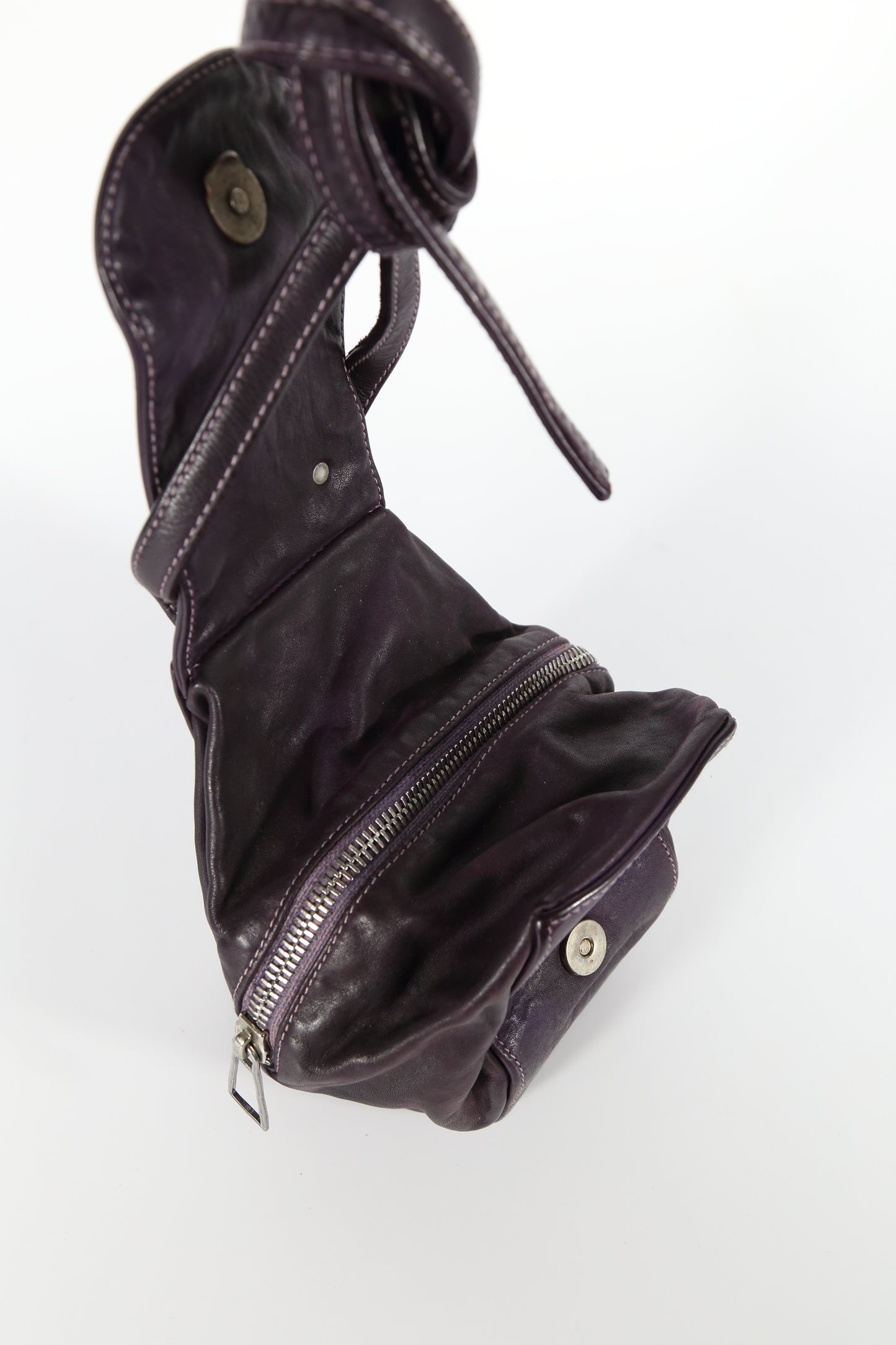 Bice shoulder bag in amethyst colored leather