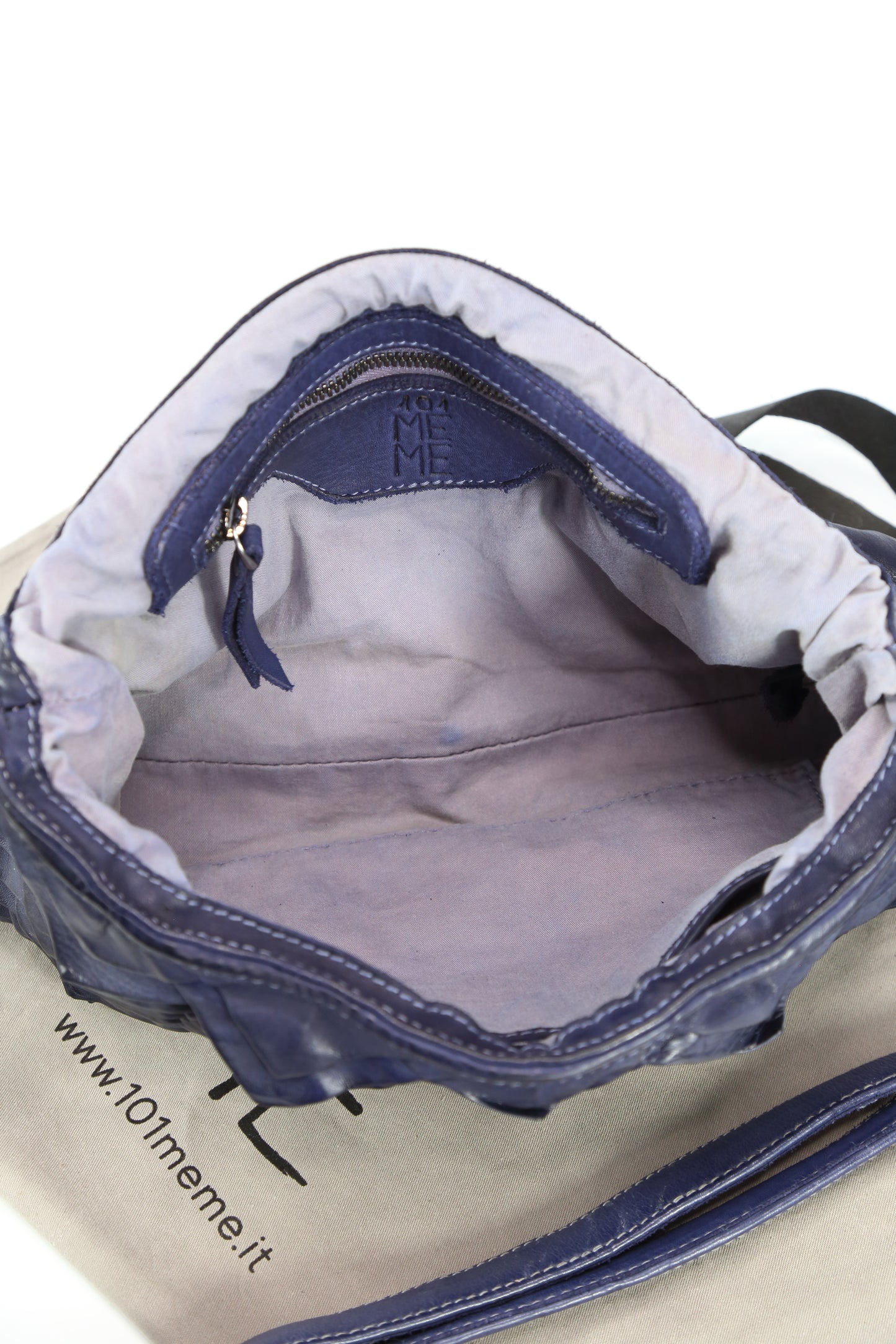 Tracolla Vienne manis in pelle colore violet