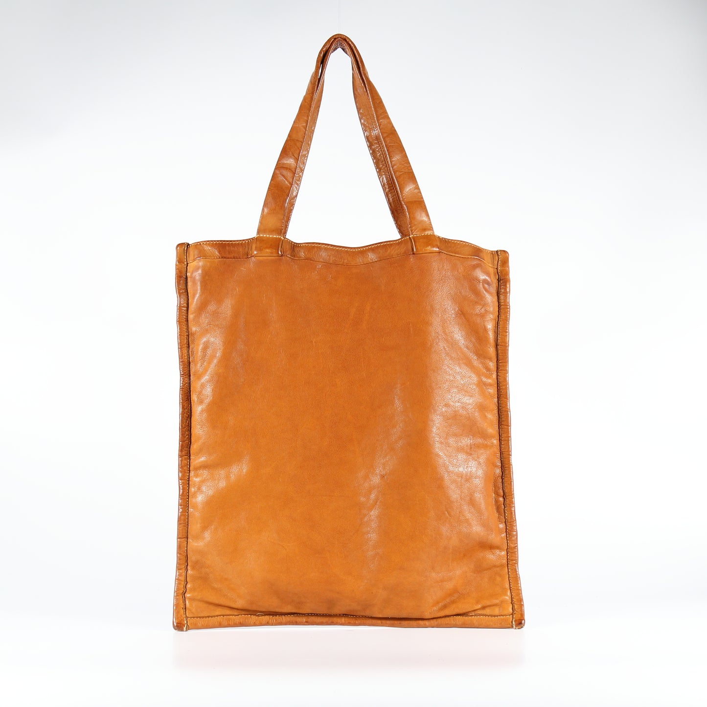 Shopper Nina tube in pelle colore grano