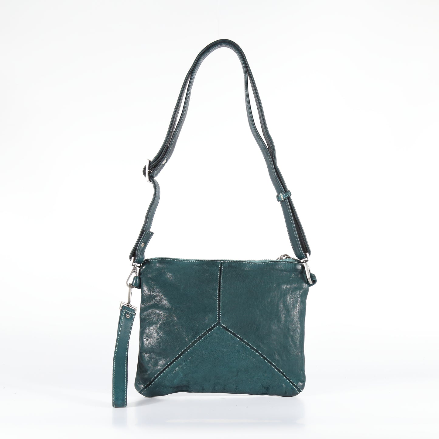 Tracollina Trilliy in pelle colore sarcelle