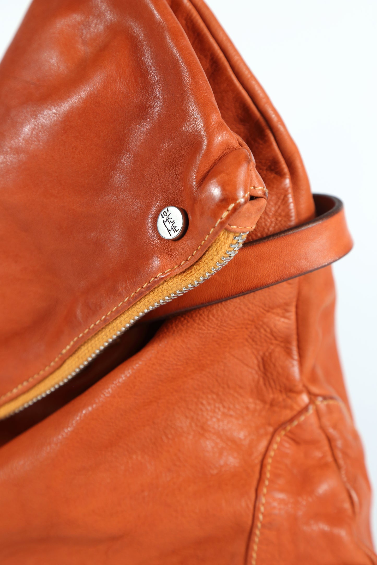 Borsa monospalla Verdiana in pelle colore terracotta
