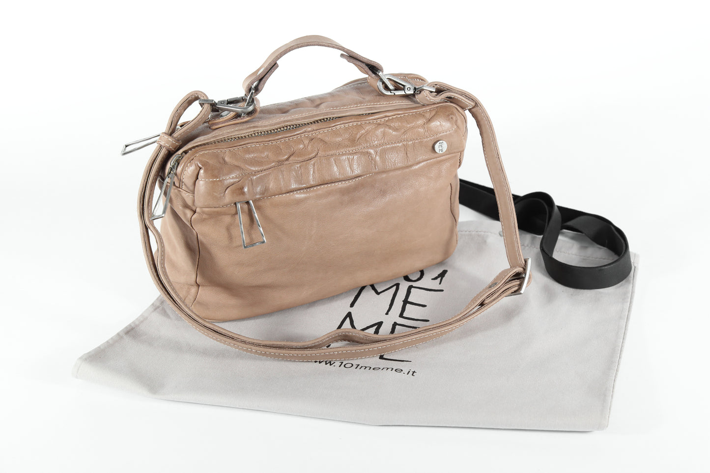 Bauletto Scilla in pelle beige nude