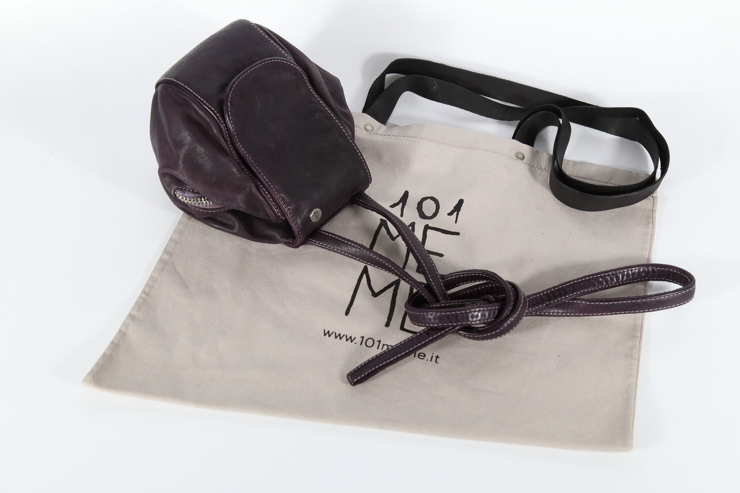 Bice shoulder bag in amethyst colored leather