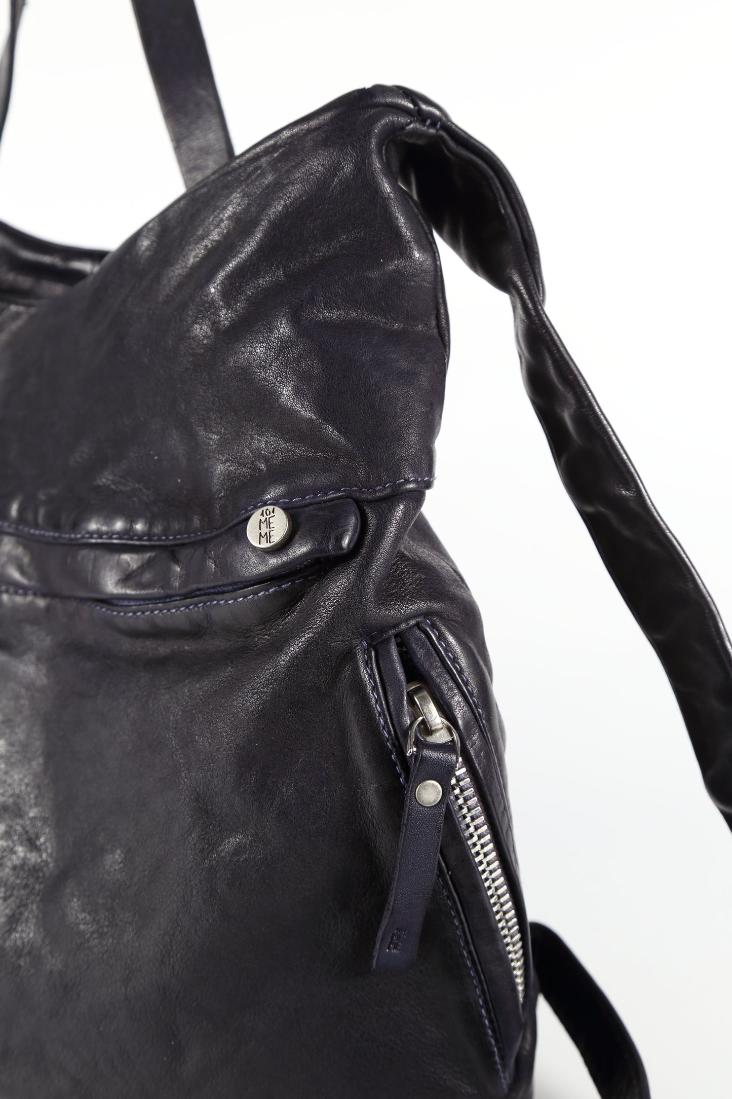 Simone backpack in lapis-colored leather