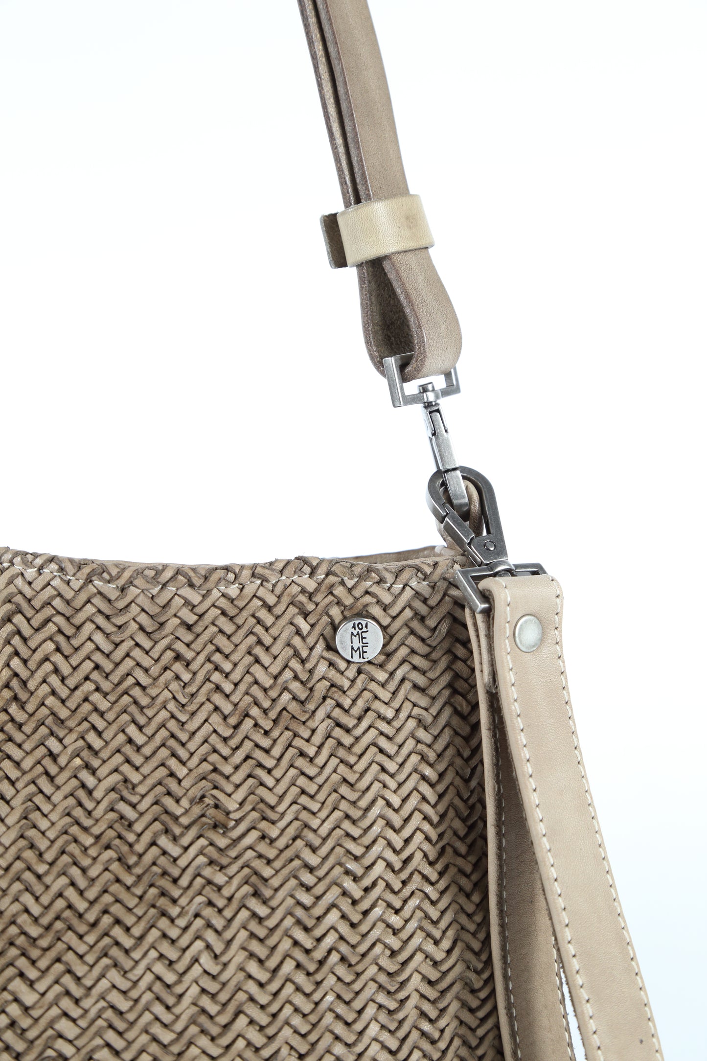 Tracolla diletta mesh in pelle colore sasso