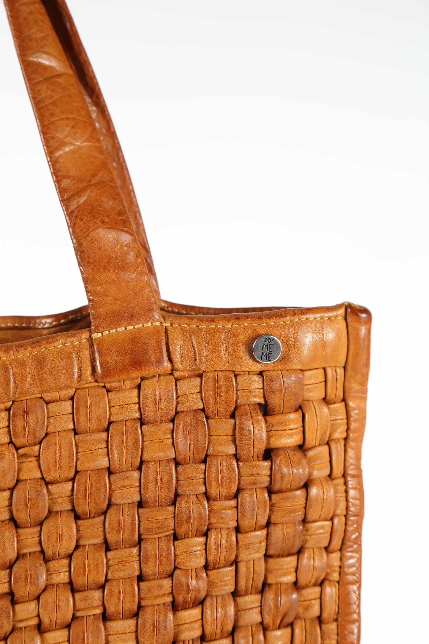 Shopper Nina tube in pelle colore grano