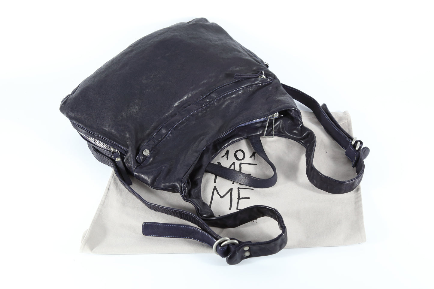 Simone backpack in lapis-colored leather