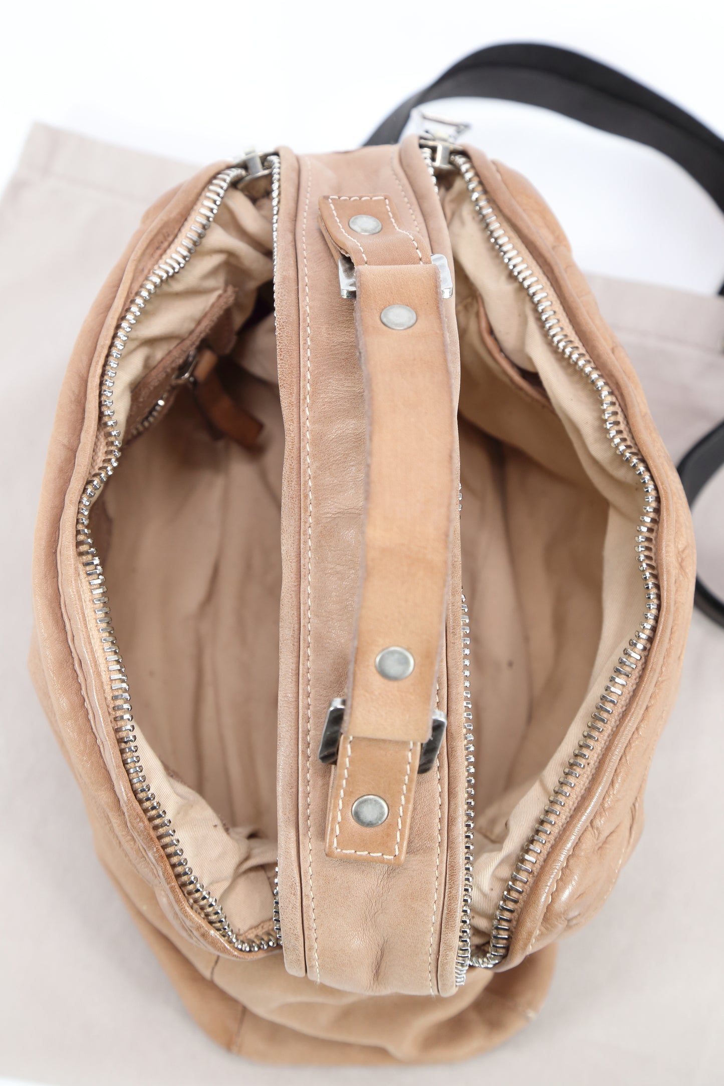 Bauletto Scilla in pelle beige nude