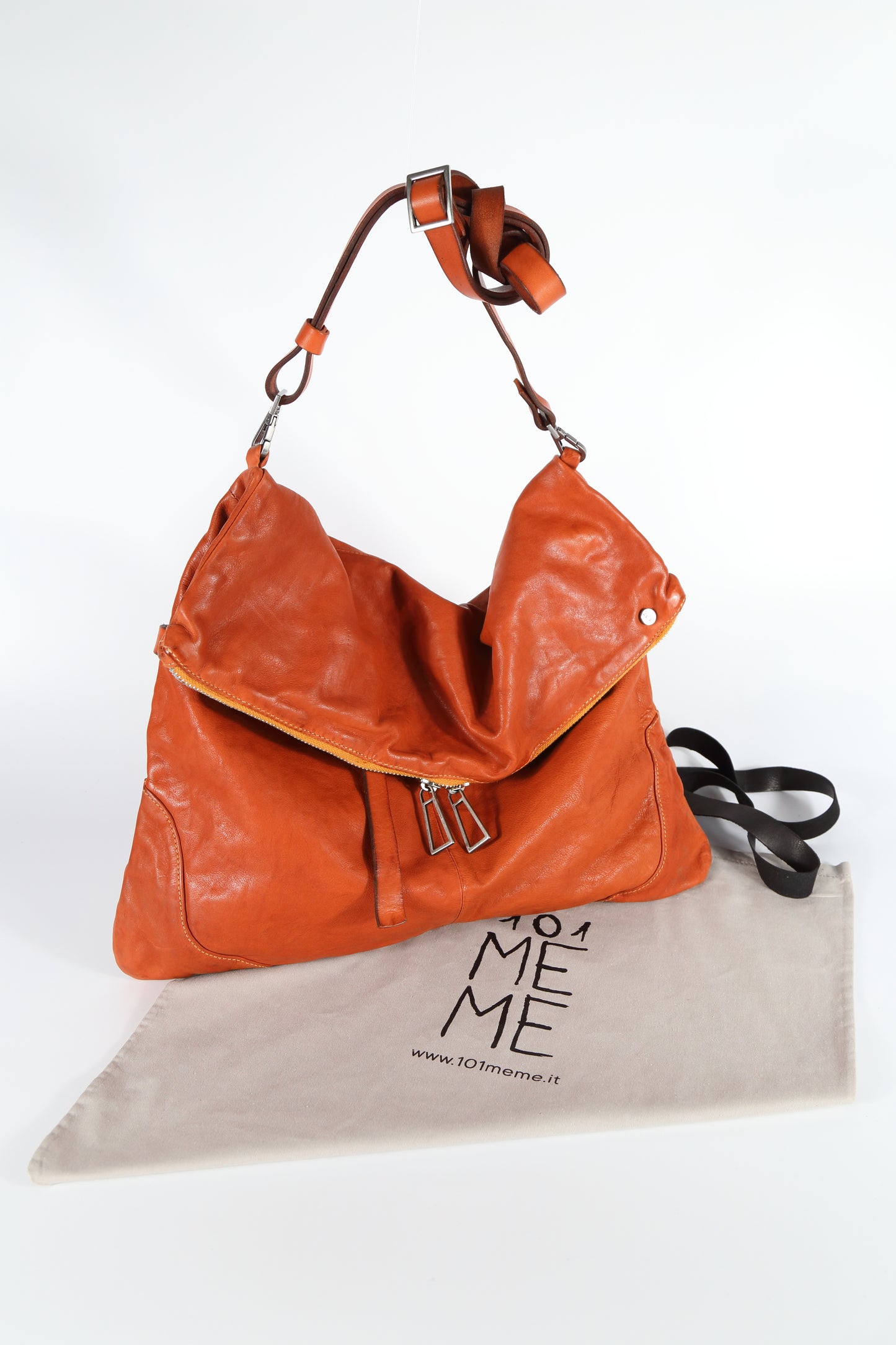 Borsa monospalla Verdiana in pelle colore terracotta