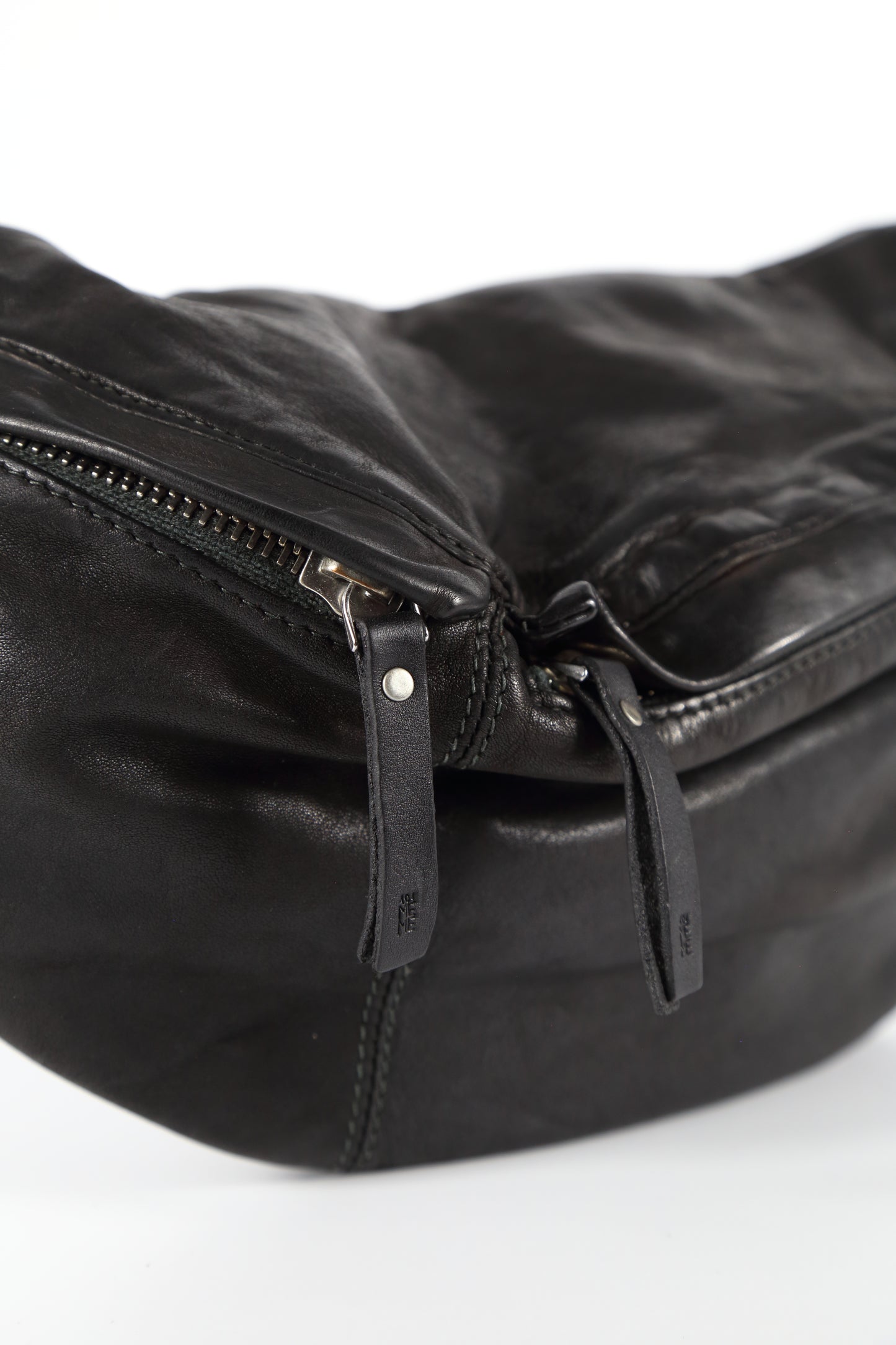 Dago leather crossbody bag in dark brown