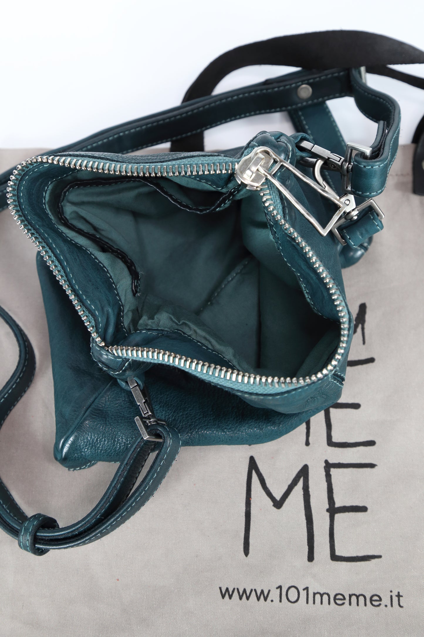 Tracollina Trilliy in pelle colore sarcelle