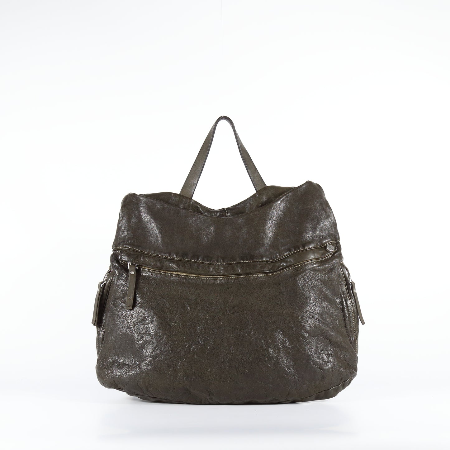 Simone backpack in jungle-colored leather