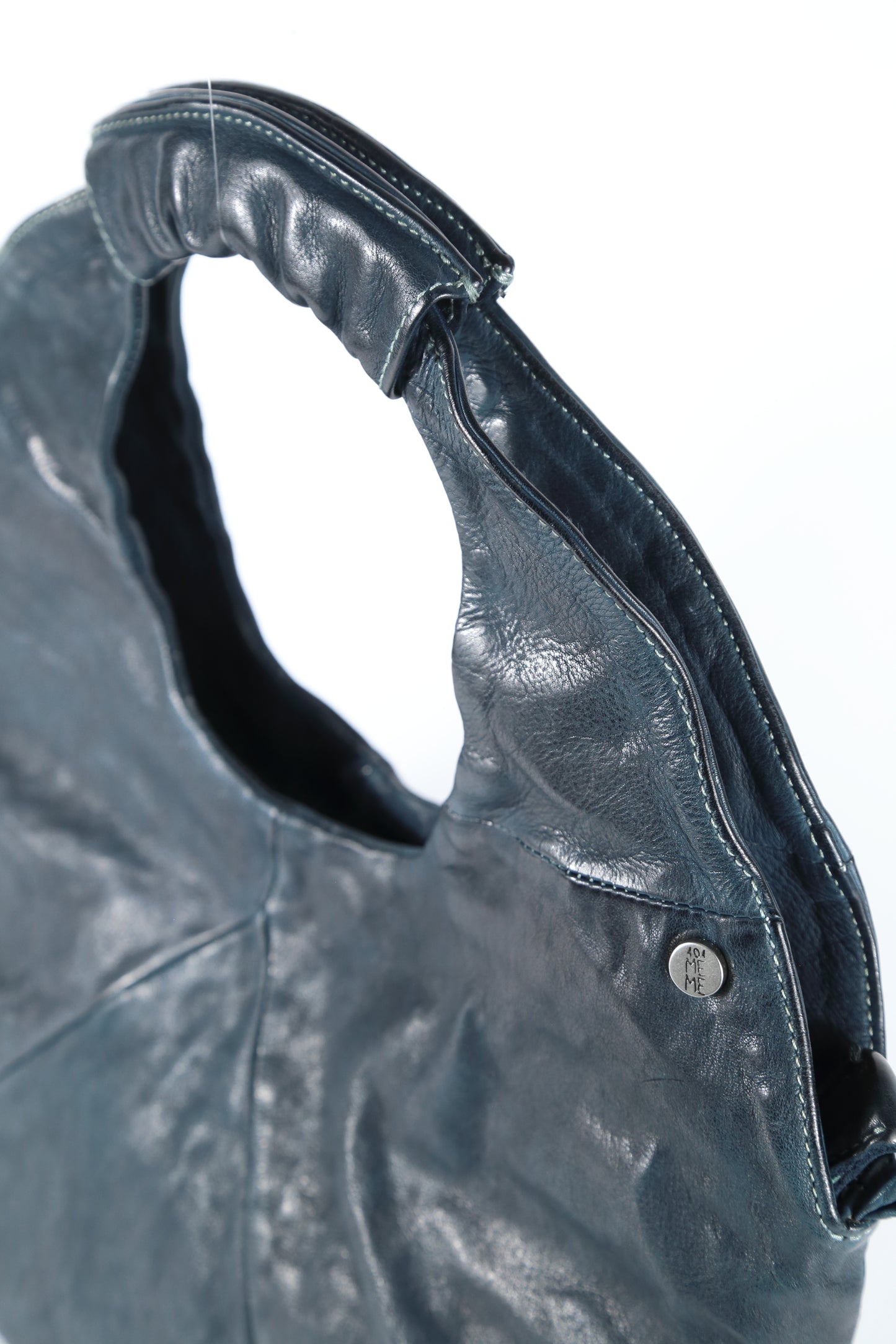 Shopper Lavinia in pelle colore pavone
