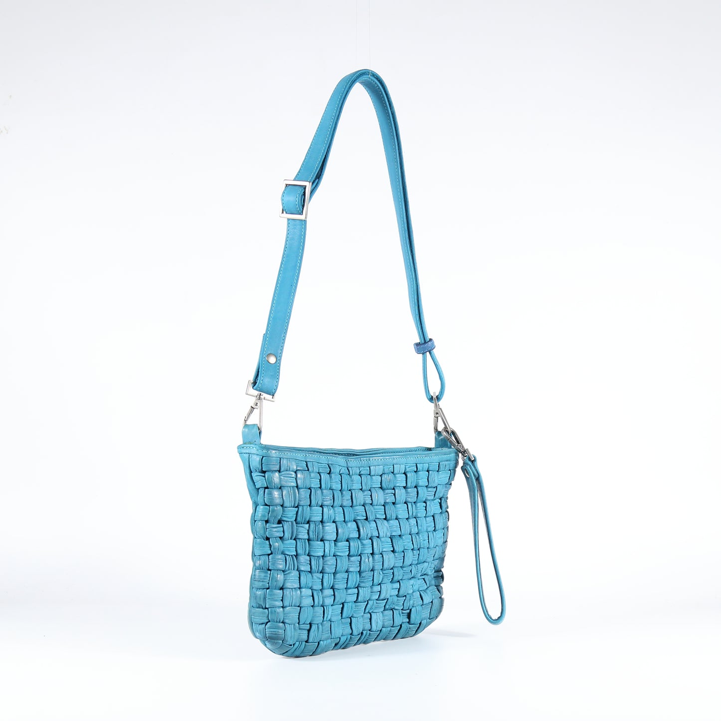 Diletta Tube leather crossbody bag in Lake