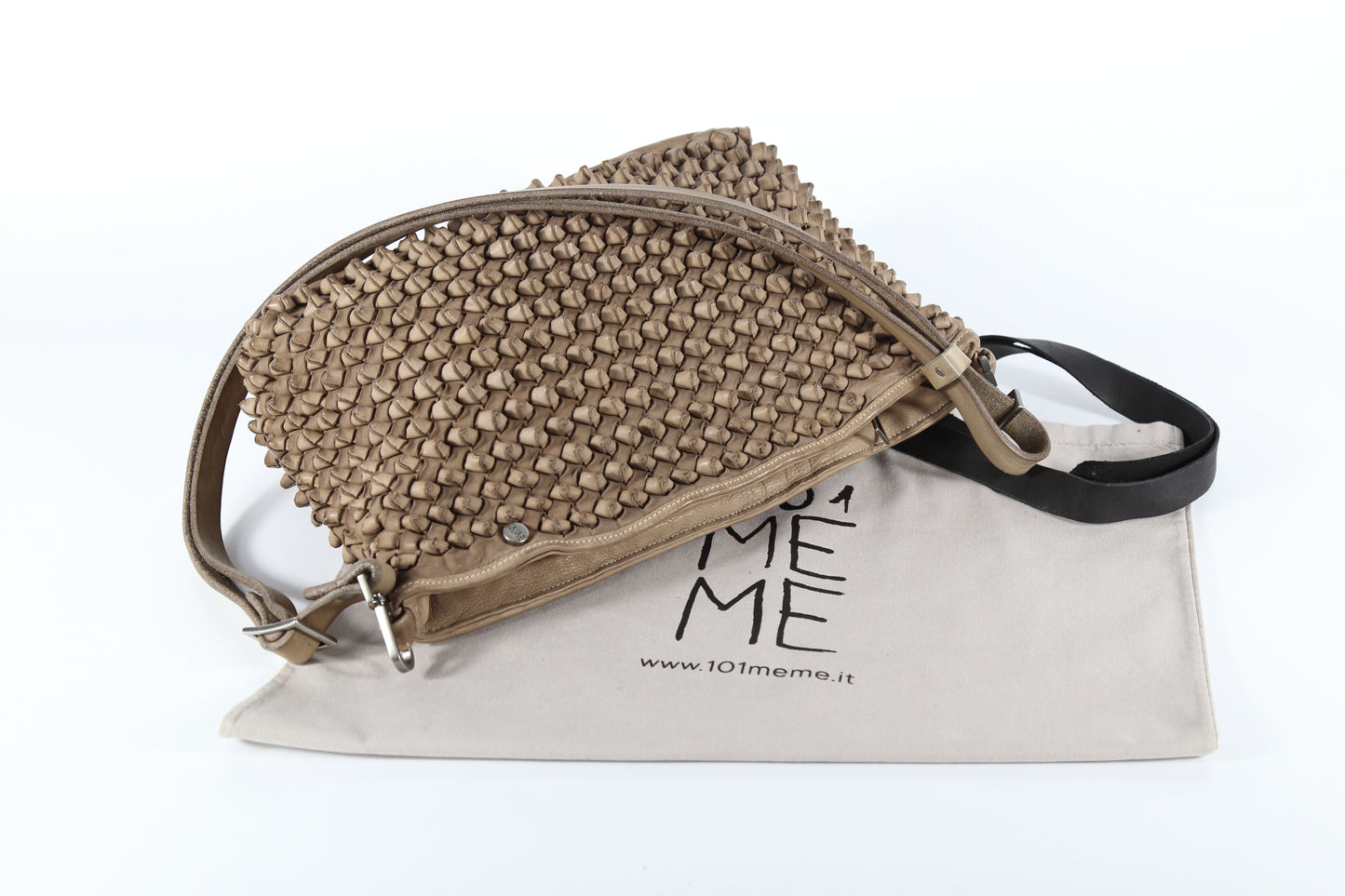 Tracolla Lola nodi in pelle beige sasso