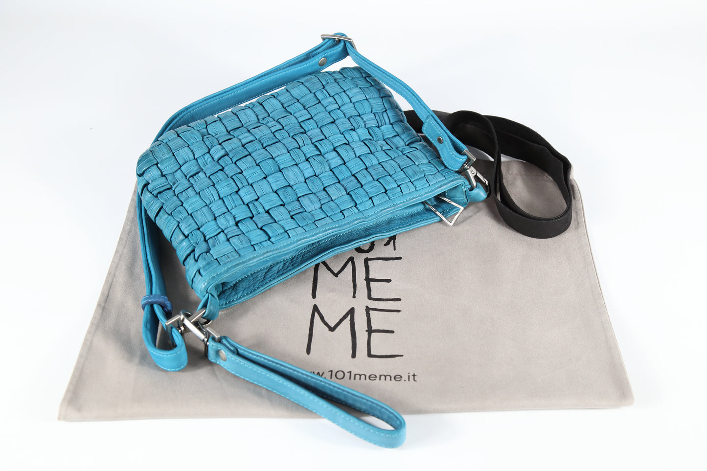 Diletta Tube leather crossbody bag in Lake