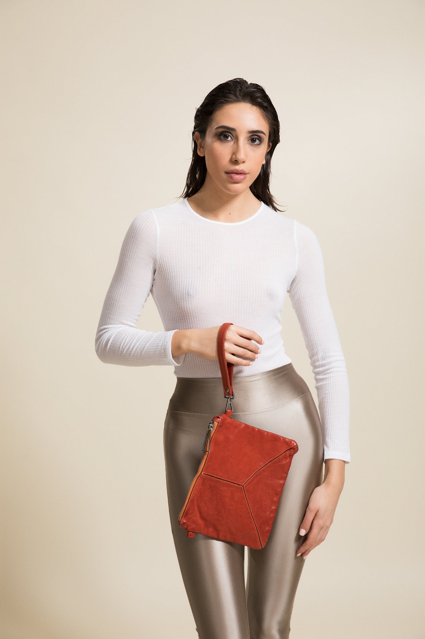 Tracollina Trilliy in pelle colore sarcelle